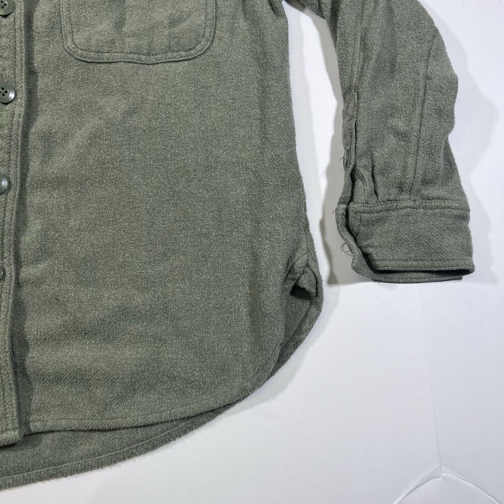 American Eagle Fleece Oversized Love Shacket Shirt Jacket Sage Green Women's XS - Picture 3 of 11